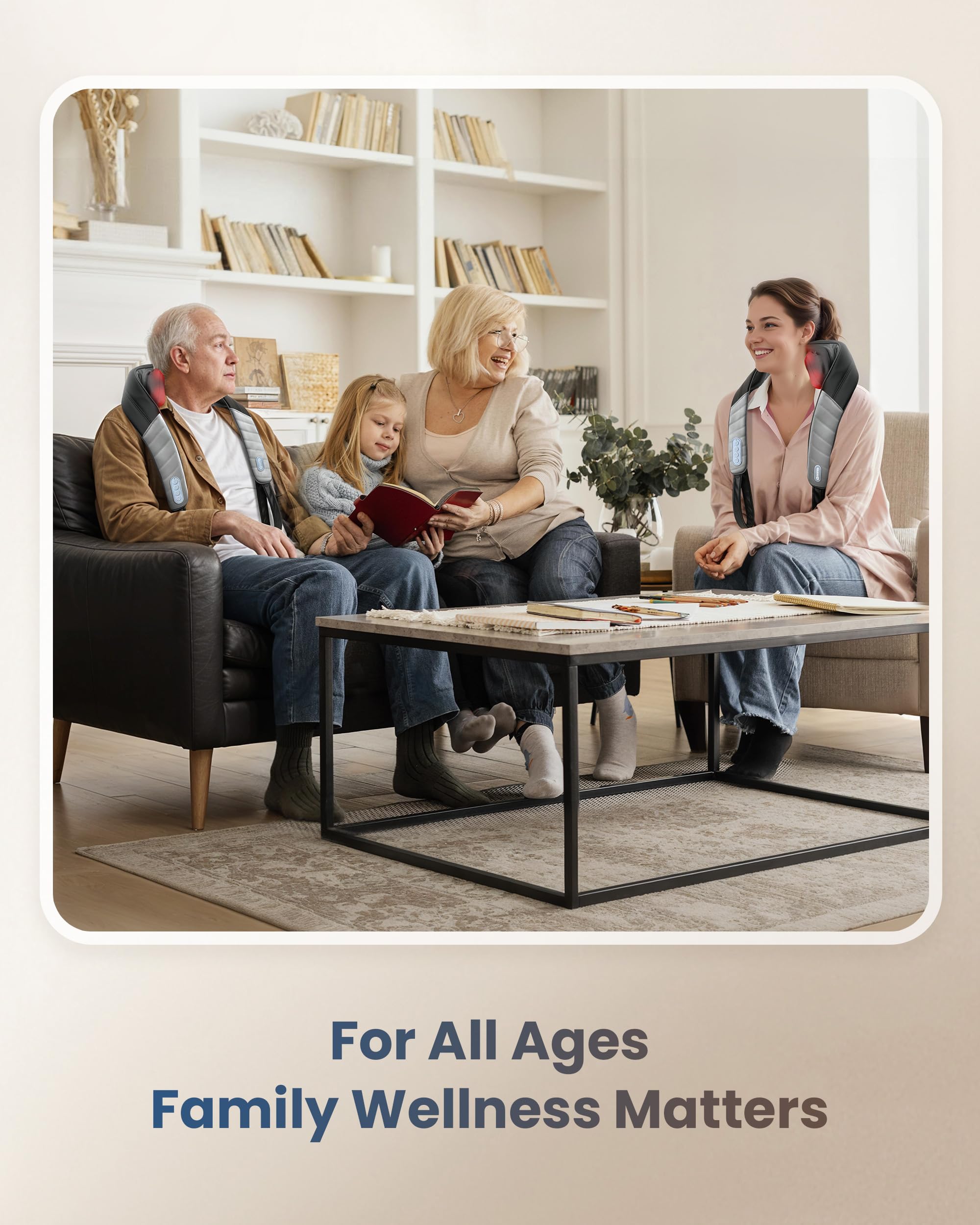 COMFIER 4D neck massager battery pack supports cordless sessions.