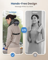 COMFIER 4D neck massager charges via USB-C for convenient power on the go.
