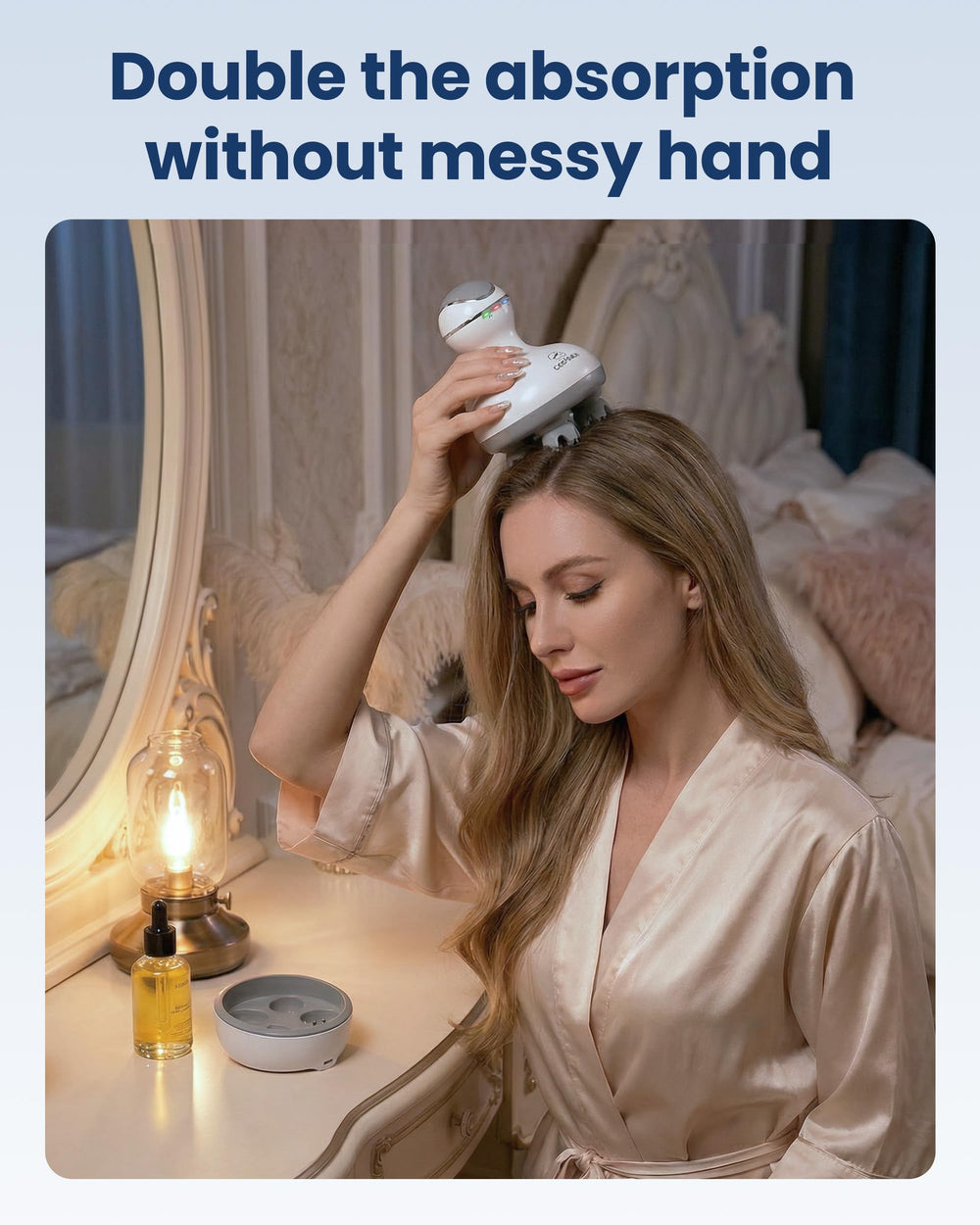 COMFIER detachable silicone heads prevent pulling and simplify cleaning
