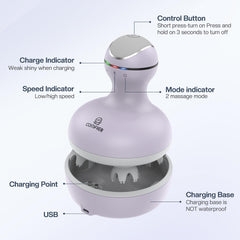 COMFIER detachable silicone massage heads for easy cleaning and gentle contact.