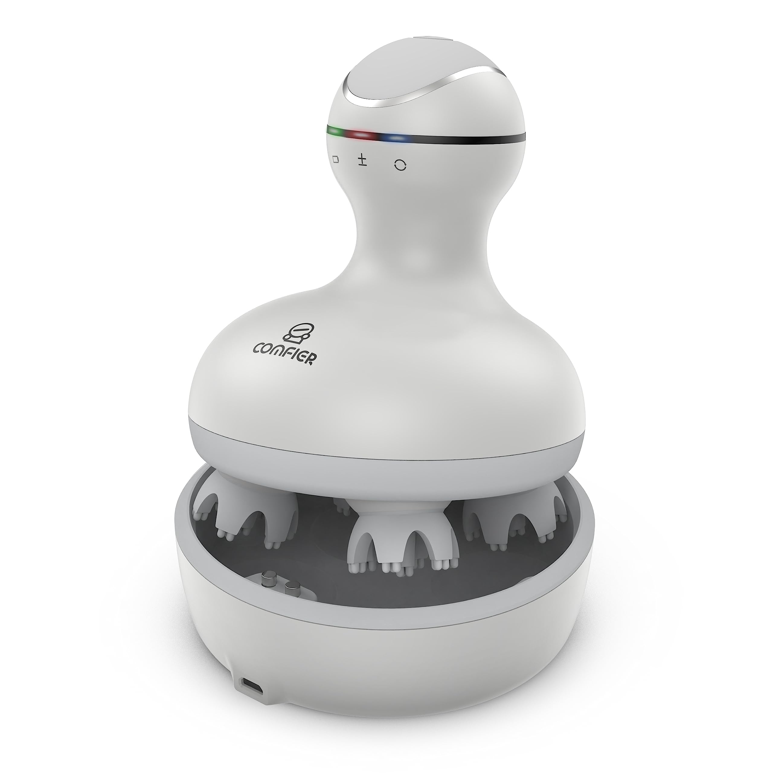 COMFIER electric head massager with four heads delivers deep kneading and relaxation