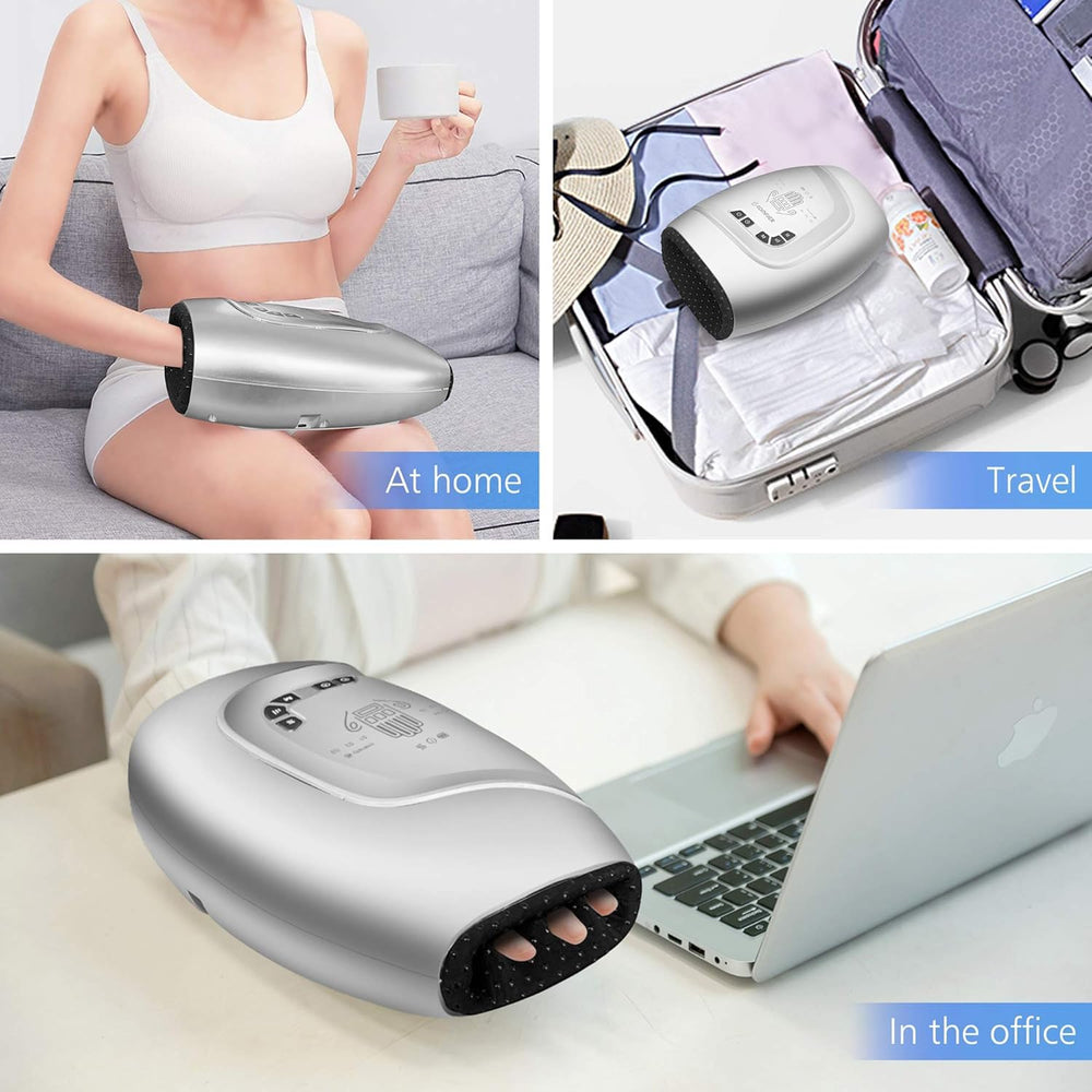 COMFIER Hand Massager with Heat close-up on warm element warming hands
