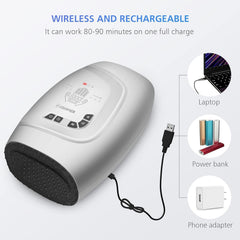 COMFIER Hand Massager with Heat compact design fits on a desk or table