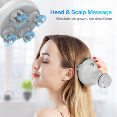 COMFIER head massager in hand shows portable, easy-to-use design for travel