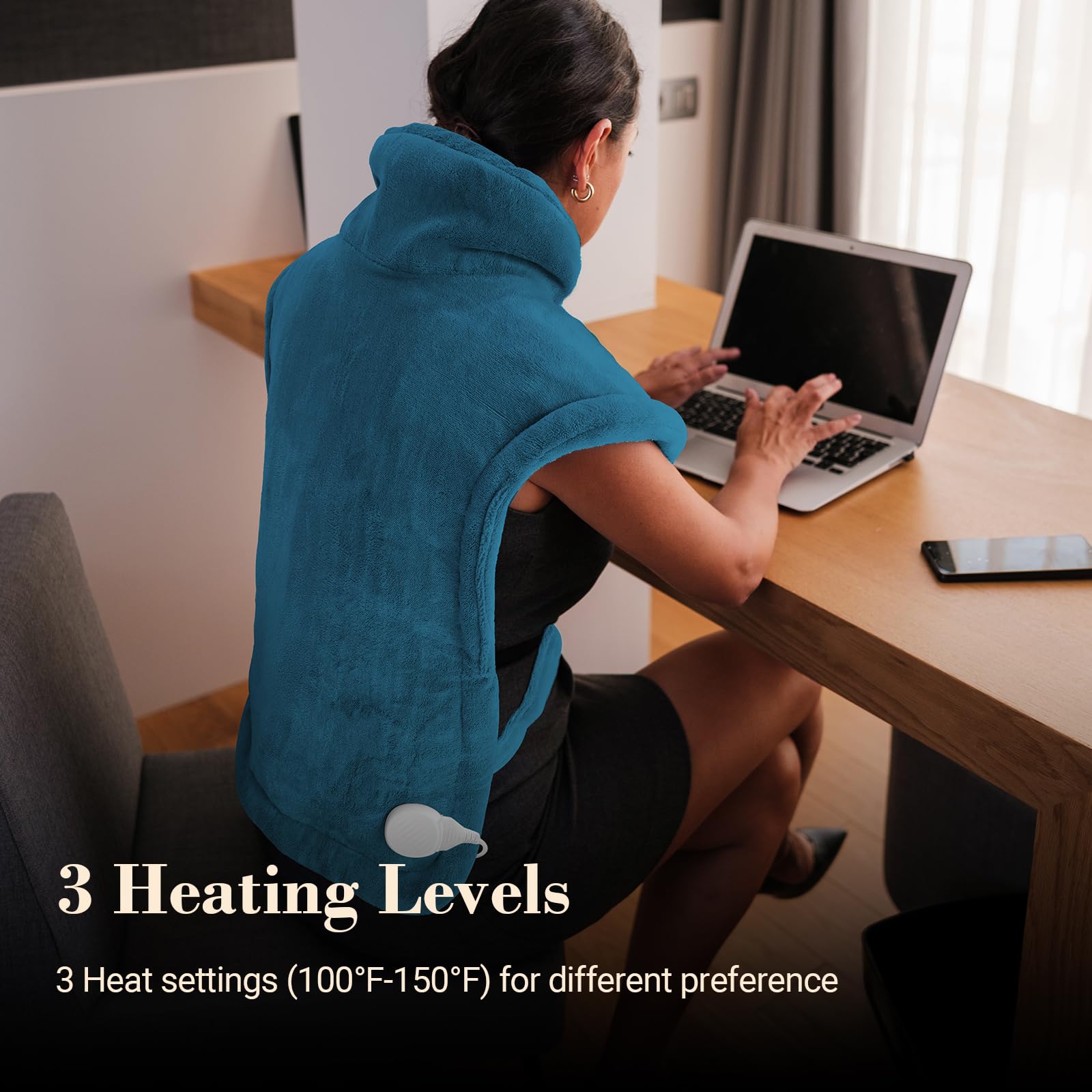 COMFIER coral fleece wrap provides soft, skin-friendly comfort and even heat distribution