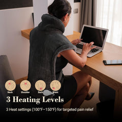COMFIER heating pad with detachable controller for easy cleaning and use.