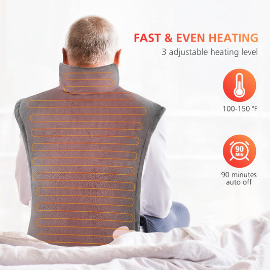 COMFIER heating pad with fast heat and three levels for customizable comfort