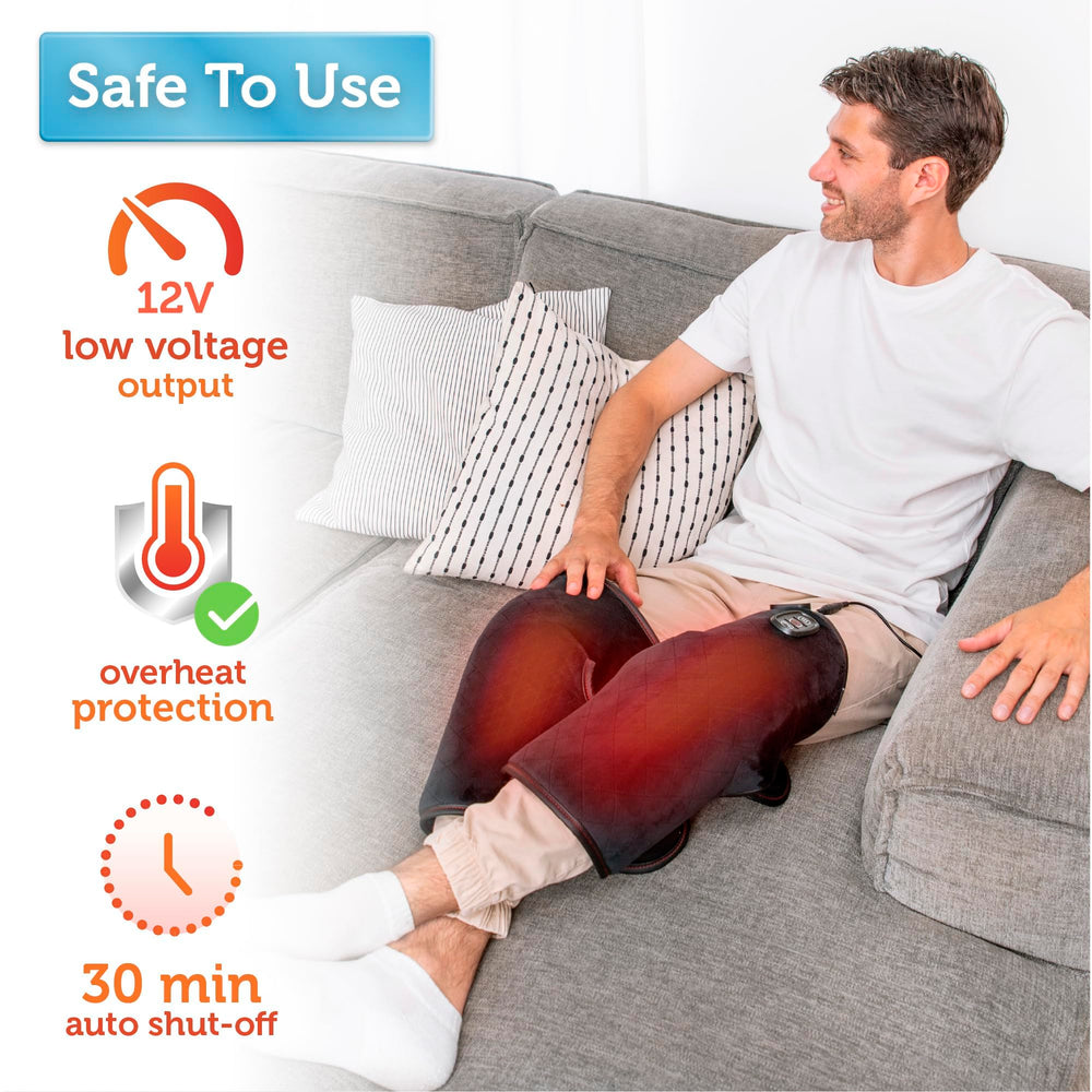 COMFIER knee massager soft velvet fabric for skin comfort.