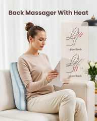 COMFIER Shiatsu back massager blue detachable flaps simplify cleaning and storage.