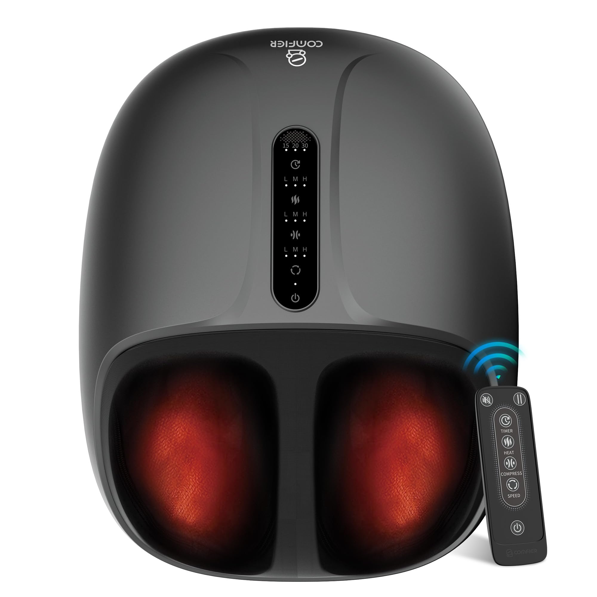 COMFIER Shiatsu foot massager kneading forefoot for deep relaxation.