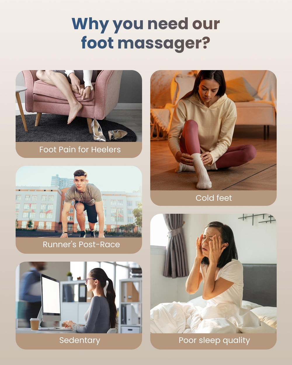 COMFIER Shiatsu Foot Massager heat settings add soothing warmth