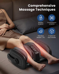 COMFIER foot massager showing three heating levels for customizable warmth