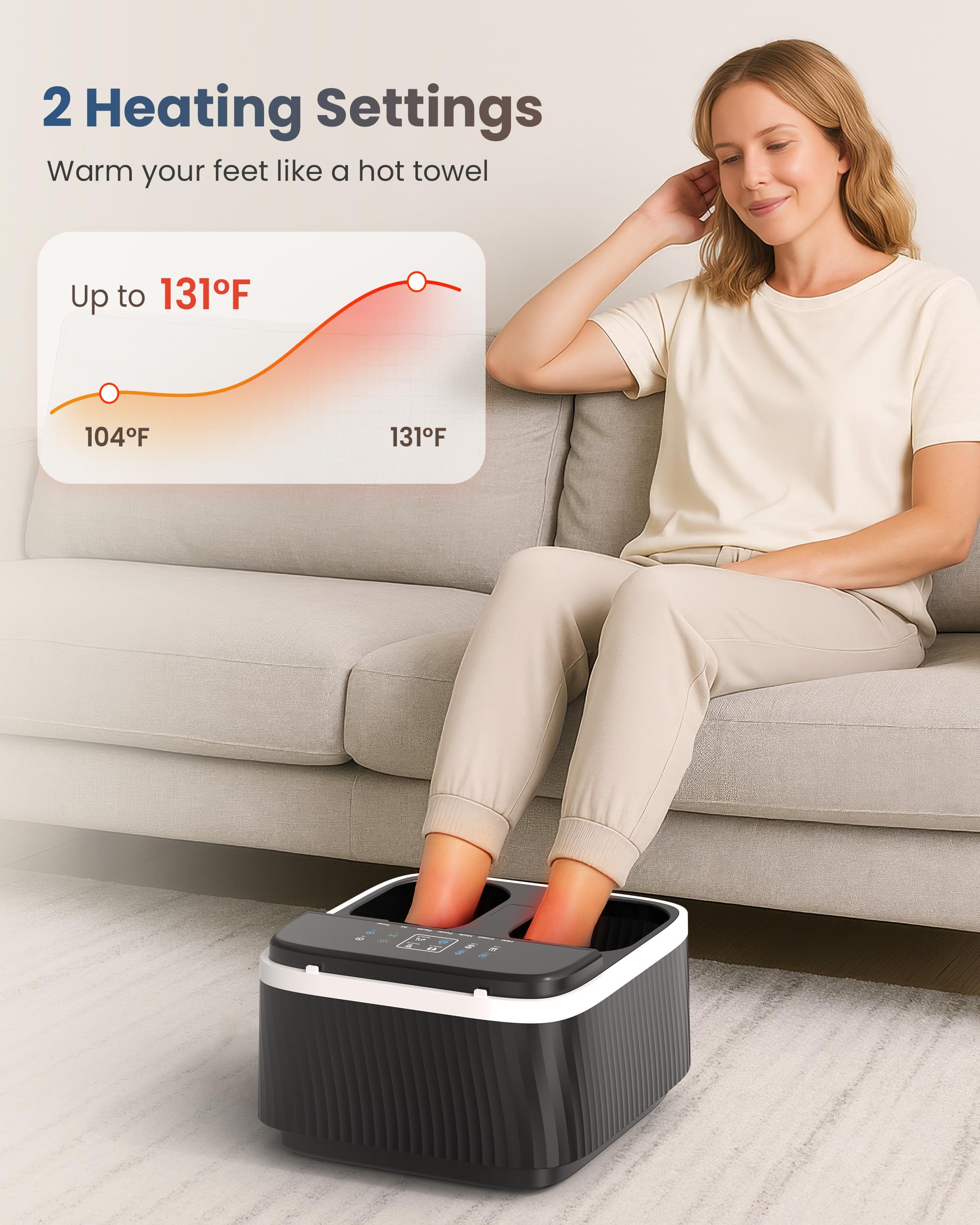 COMFIER Shiatsu Foot Massager toes receive gentle rolling for comfort