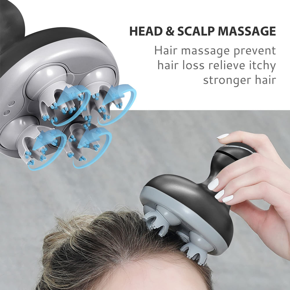 COMFIER waterproof head massager in shower for convenient wet-use relaxation.
