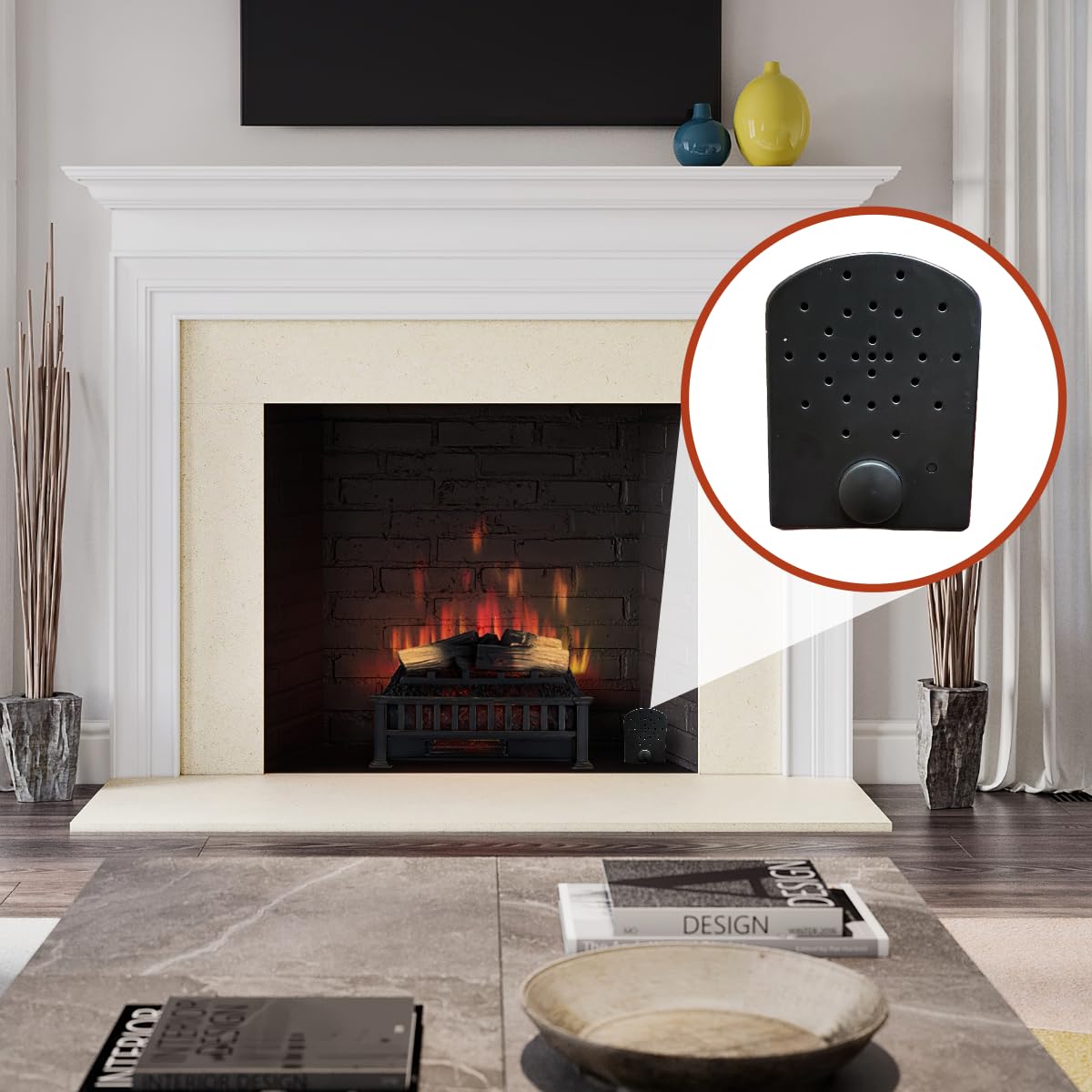 Minimalist CS-FC design complements modern decor while enhancing fireplace feel