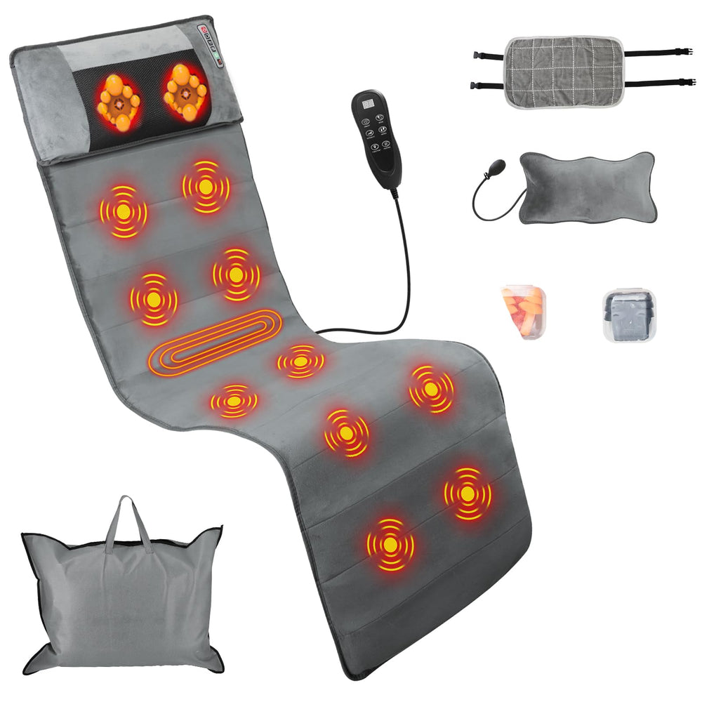 ComfyElect full body massage mat top view showing comprehensive coverage for back and legs.