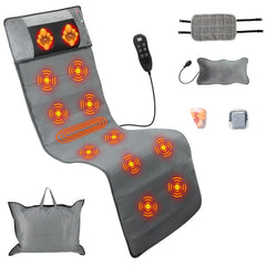 ComfyElect full body massage mat top view showing comprehensive coverage for back and legs.