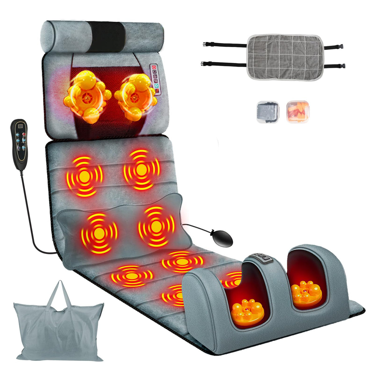ComfyElect full-body massage mat with heat levels for customizable relaxation at home