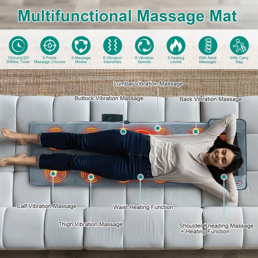 ComfyElect full body massage mat hips for muscle relief at home.