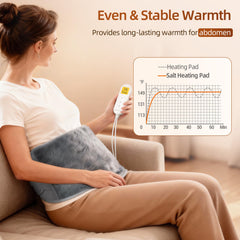 Comfytemp 10x19 inch coverage hugs back and shoulders for targeted warmth.