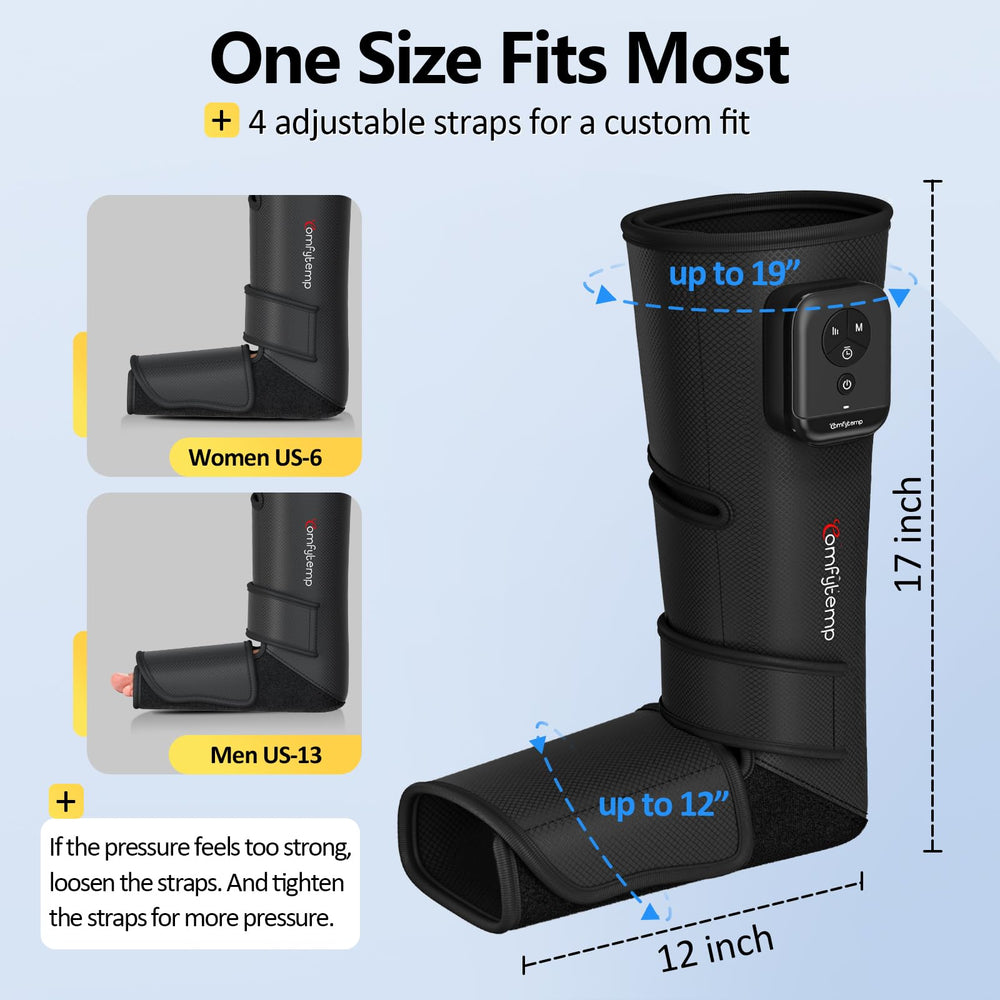 Comfytemp K1011 adjustable straps ensure secure lower leg wrap