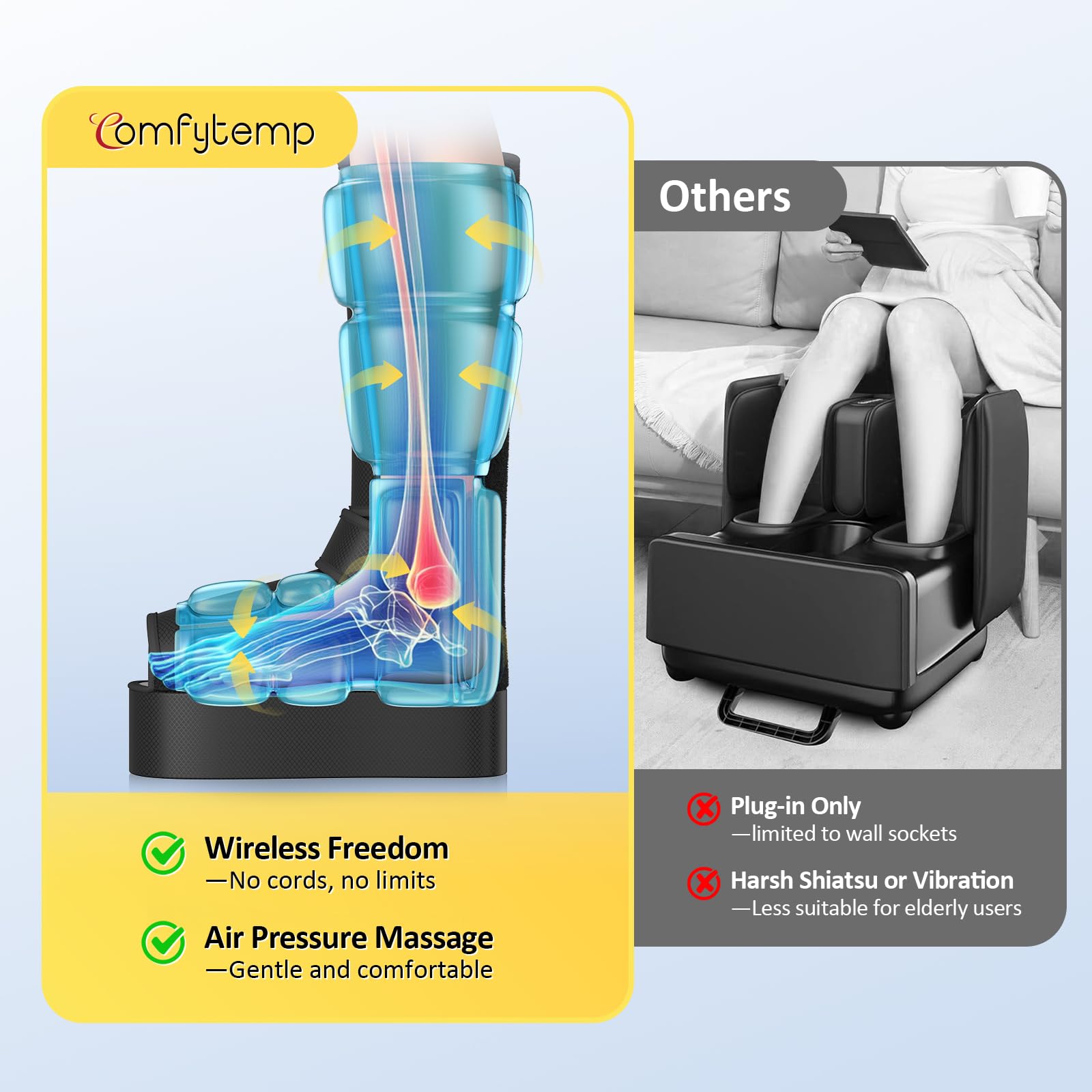 Comfytemp app-controlled massage with programmable sessions