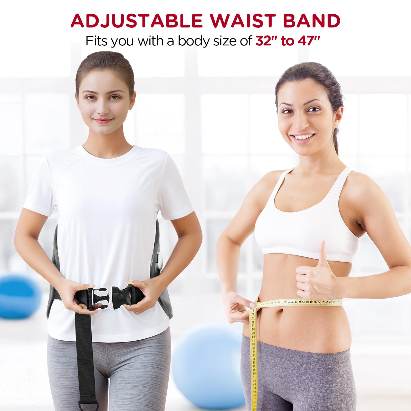 Comfytemp back-wrap strap keeps the pad in place for hands-free warmth.
