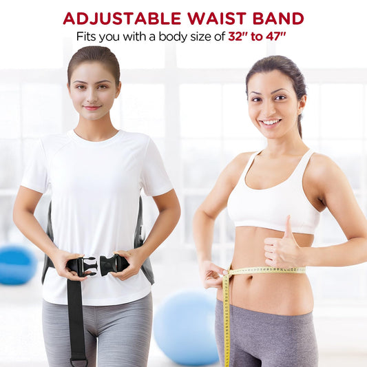 Comfytemp back-wrap strap keeps the pad in place for hands-free warmth.