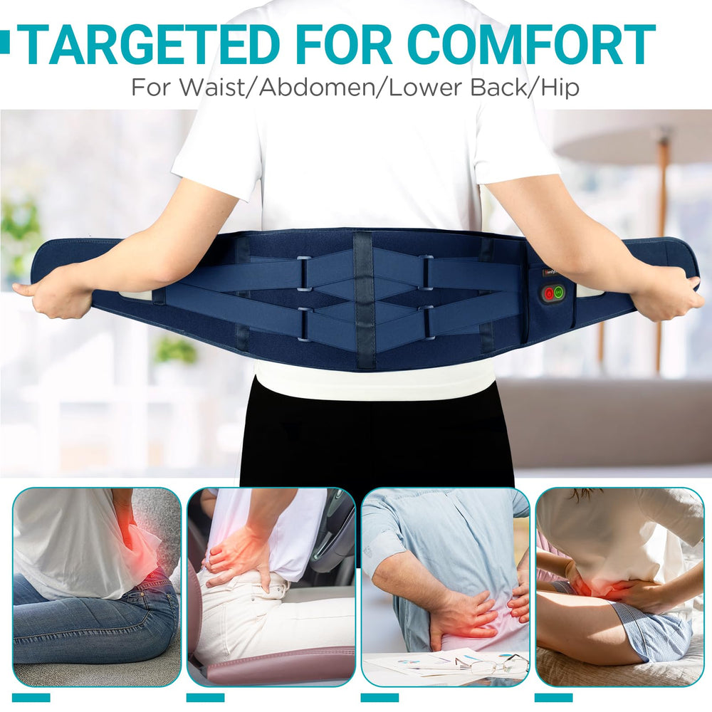 Comfytemp battery-powered portable heating pad ready for on-the-go warmth.