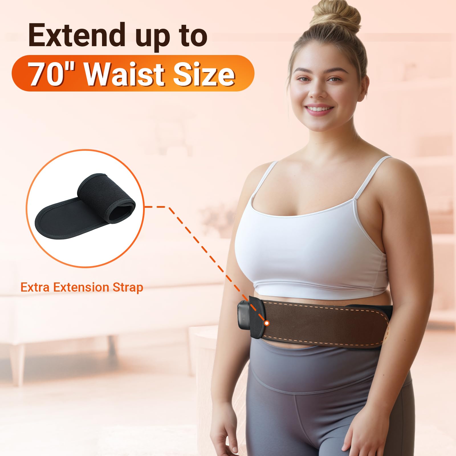 Comfytemp belt controls illustrate modes and settings for personalized sessions.