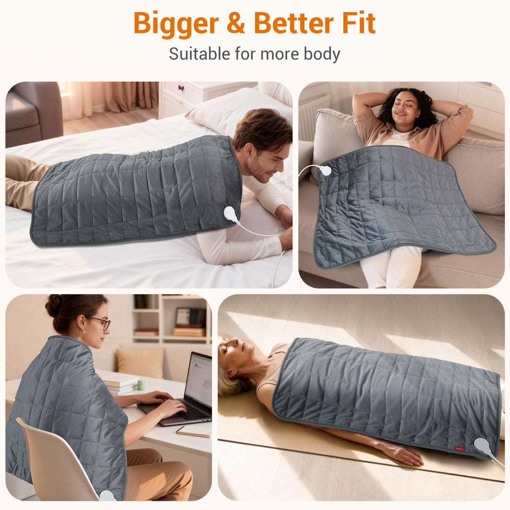 Comfytemp ceramic beads emit 8-14 micron infrared warmth for deep comfort.