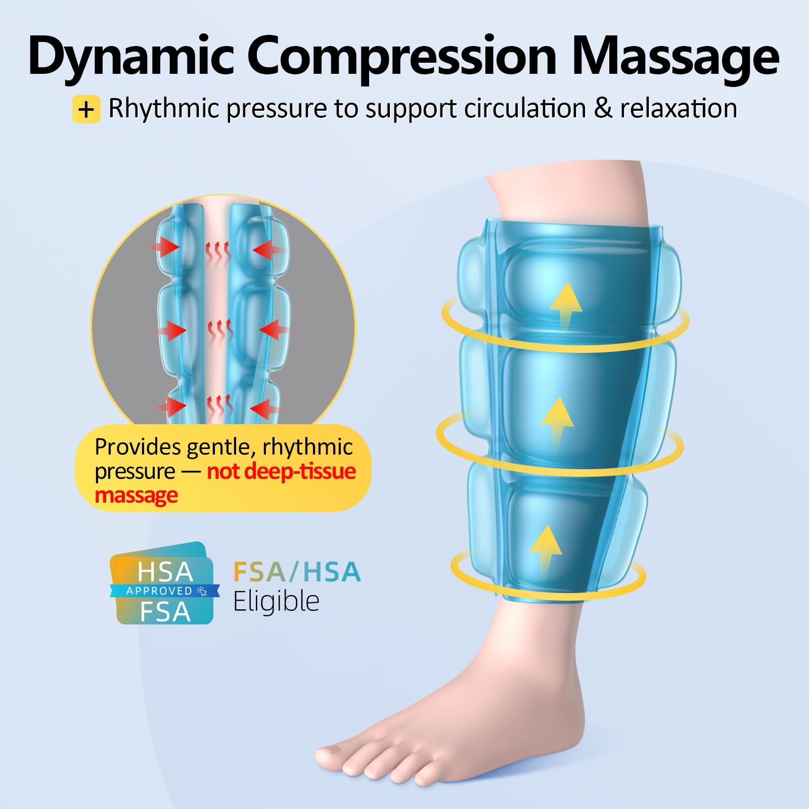 comfytemp cordless calf massager heat function adds soothing warmth during sessions