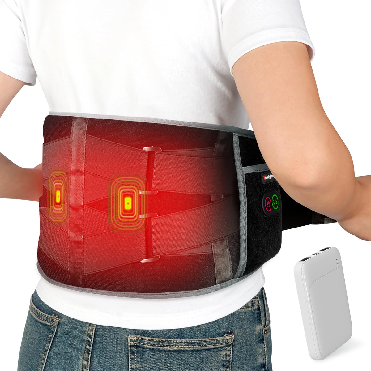 Comfytemp cordless heating pad providing portable warmth for home and travel