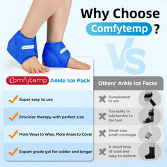 Comfytemp dual-strap design secures the wrap for deep cold therapy.