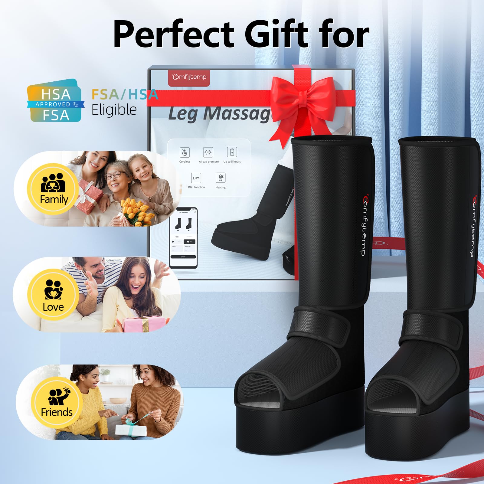 Comfytemp breathable fabric and easy-clean interior for daily use