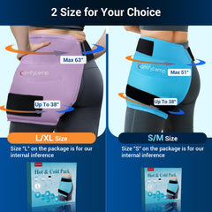 Comfytemp wrap delivers more than 30 minutes of hot or cold therapy.