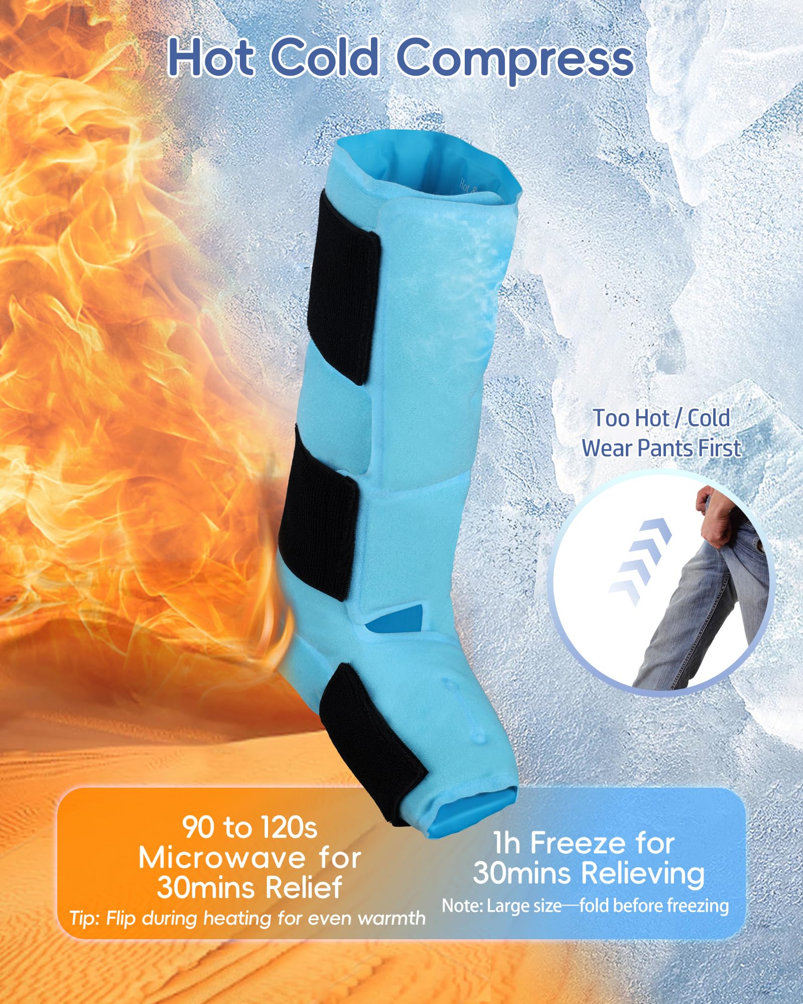 Comfytemp extra-large 9-inch design covers more area for relief.