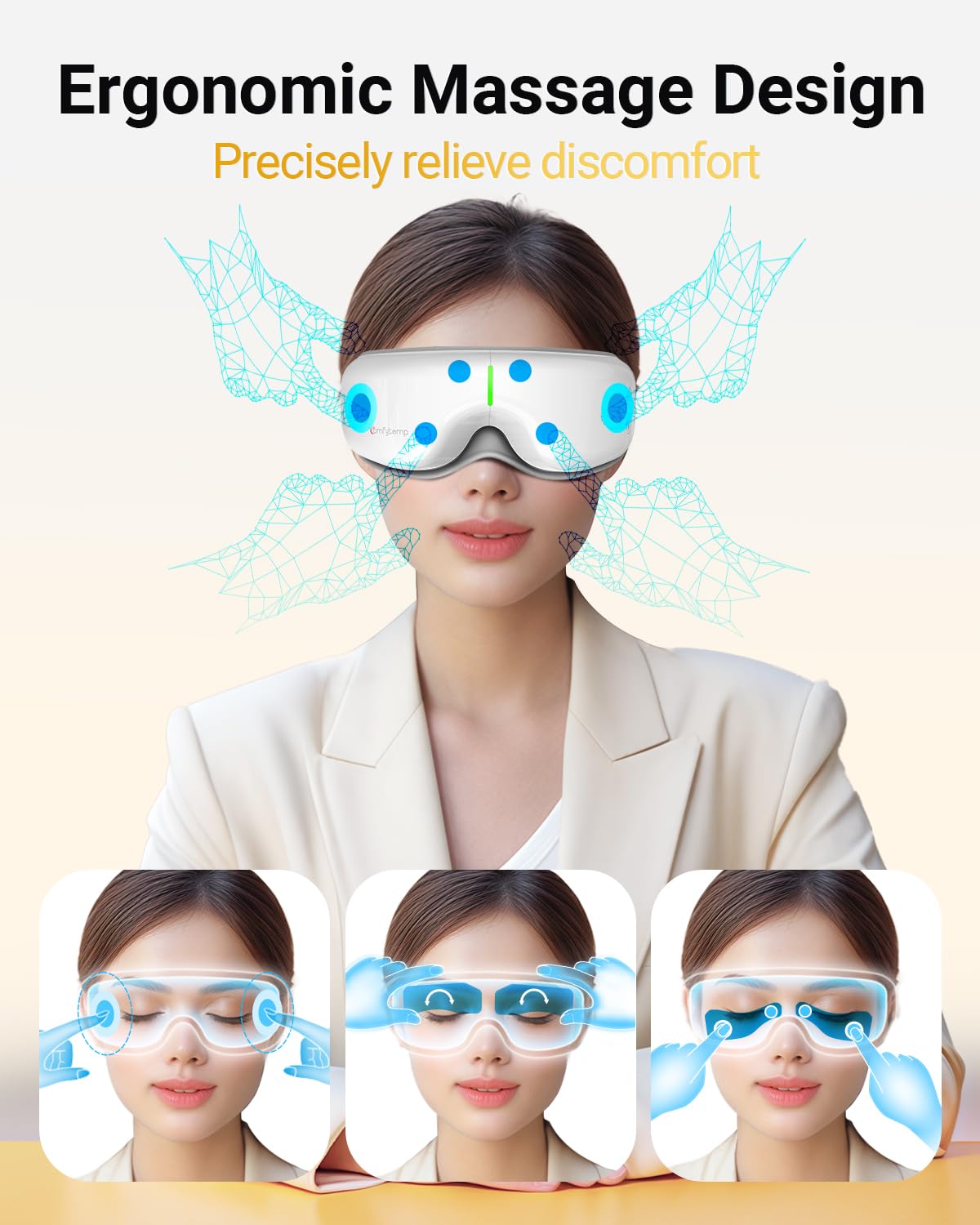 Comfytemp Eye Massager adjustable strap for a comfortable fit