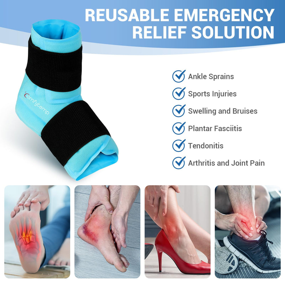 Comfytemp foot-ankle ice pack delivers fast cooling for swelling and soreness.