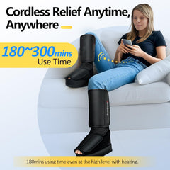 Comfytemp foot massager showing 5-zone airbags for targeted pressure