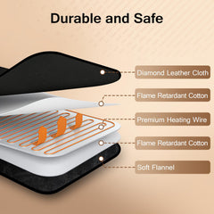 Comfytemp foot warmer features a 45-minute timer for safe sessions.