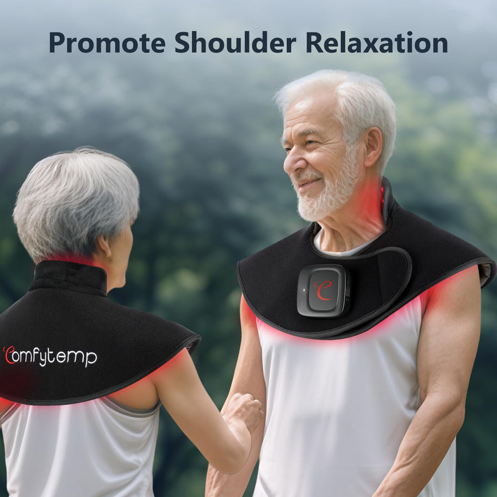 Comfytemp front-strap adjustable neck wrap ensuring secure fit