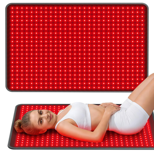 Comfytemp red light therapy mat offers full back coverage for convenient at-home sessions.