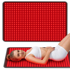 Comfytemp red light therapy mat offers full back coverage for convenient at-home sessions.