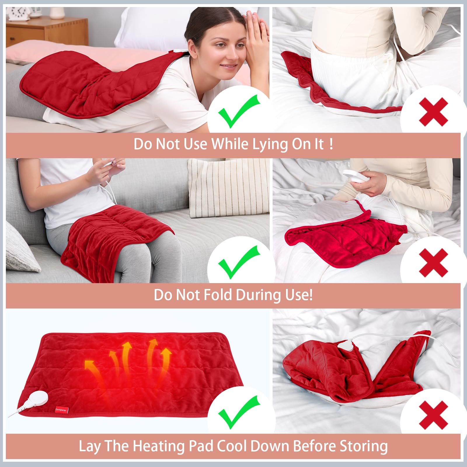 Three heat levels offer customizable comfort for daily routines.