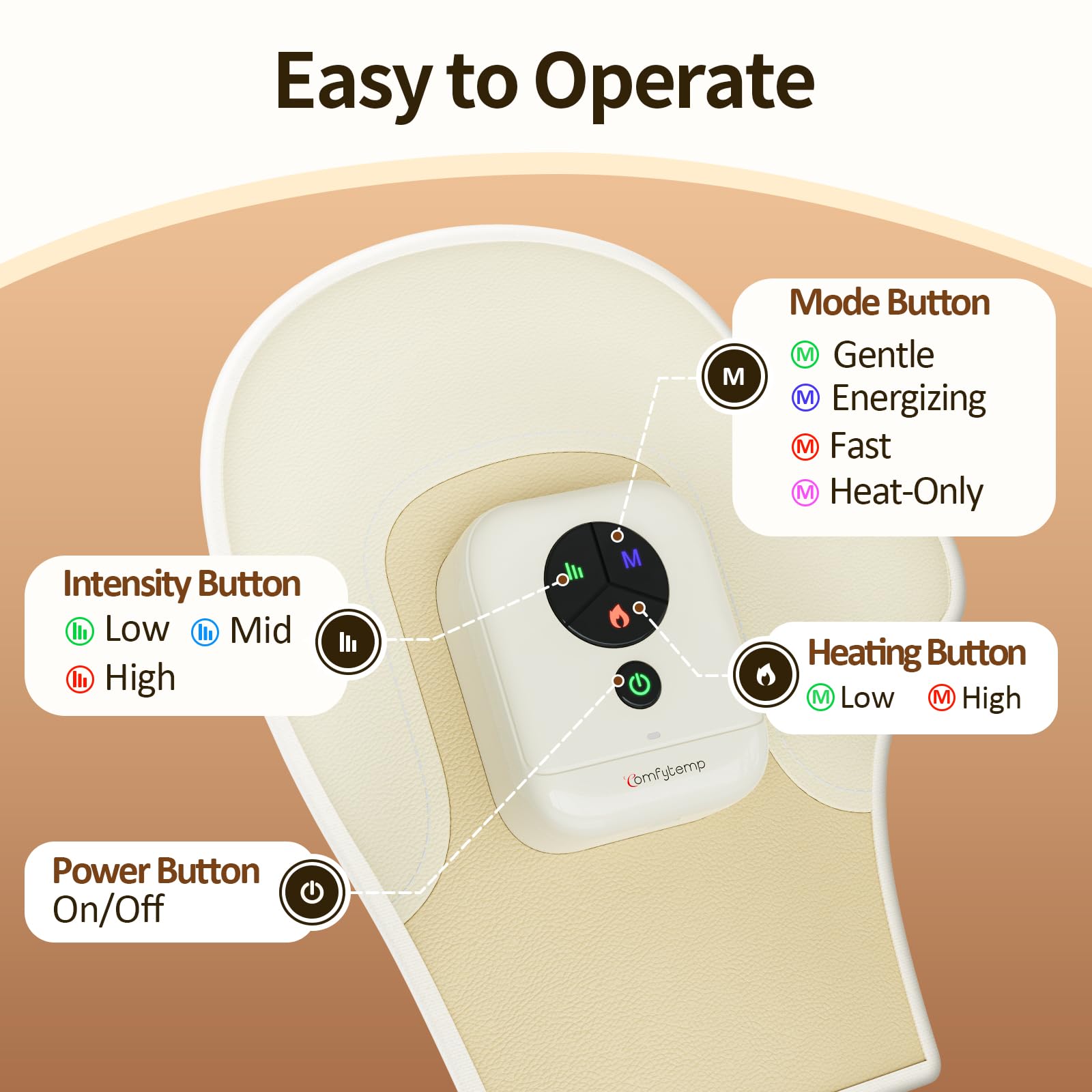 Comfytemp Hand Massager creates a calming atmosphere with gentle heat.