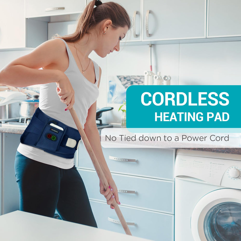 Comfytemp showing 3-heat and 3-vibration modes for customizable comfort.