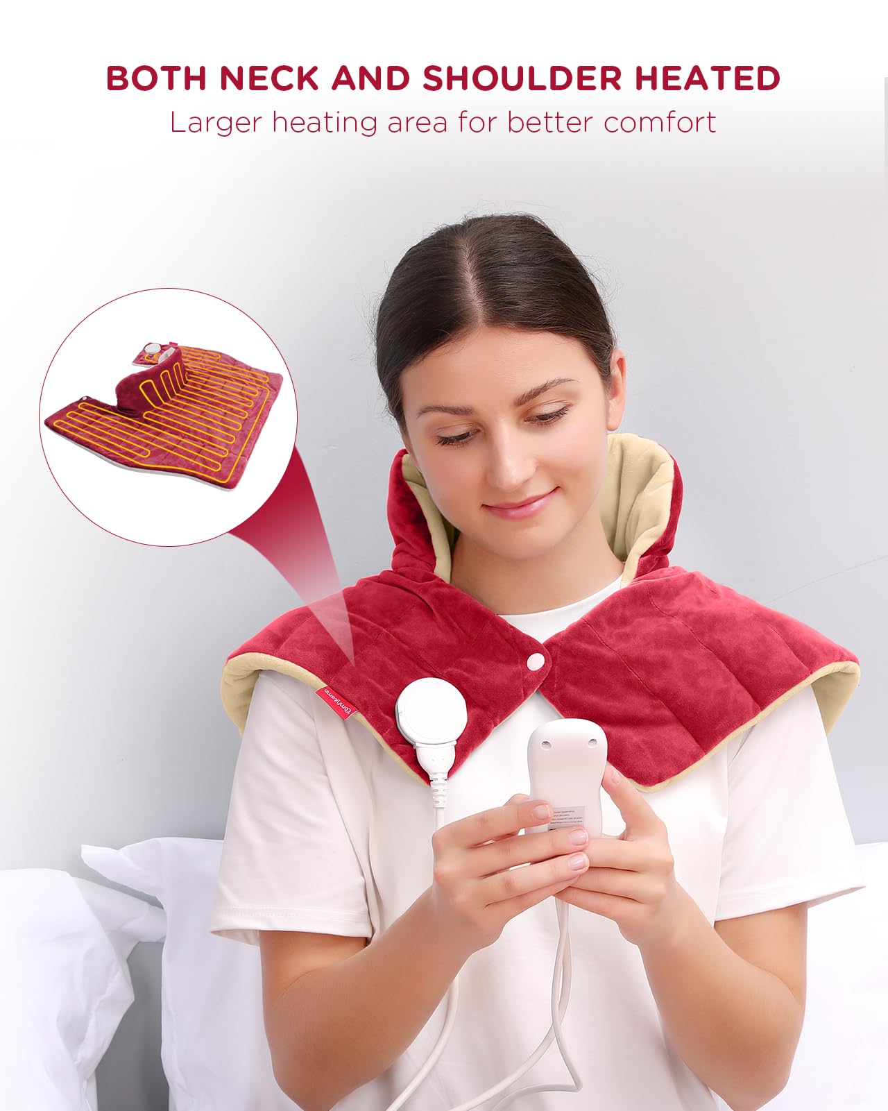 Comfytemp nine heat settings let you customize comfort.