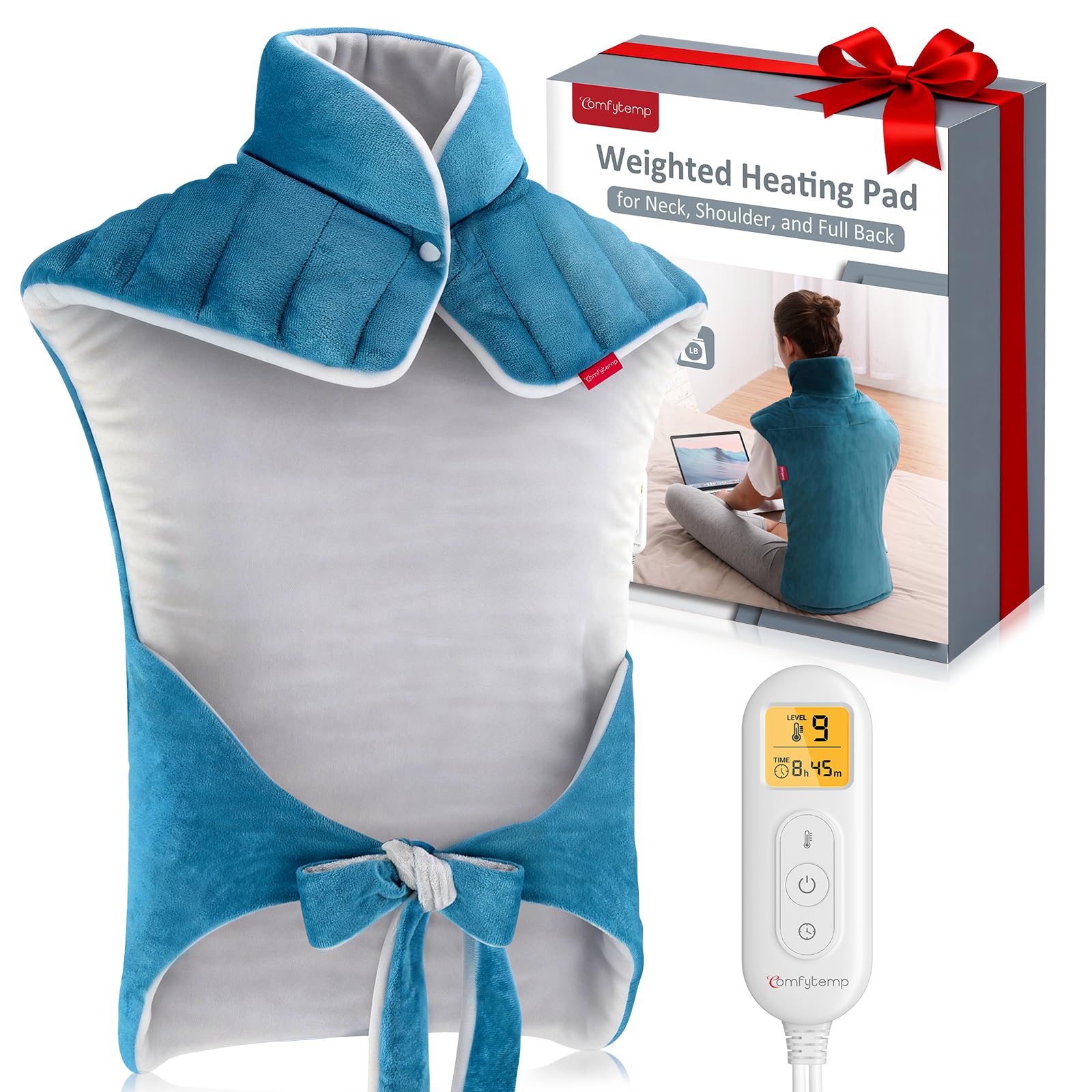 Comfytemp heating pad back coverage for full warmth.