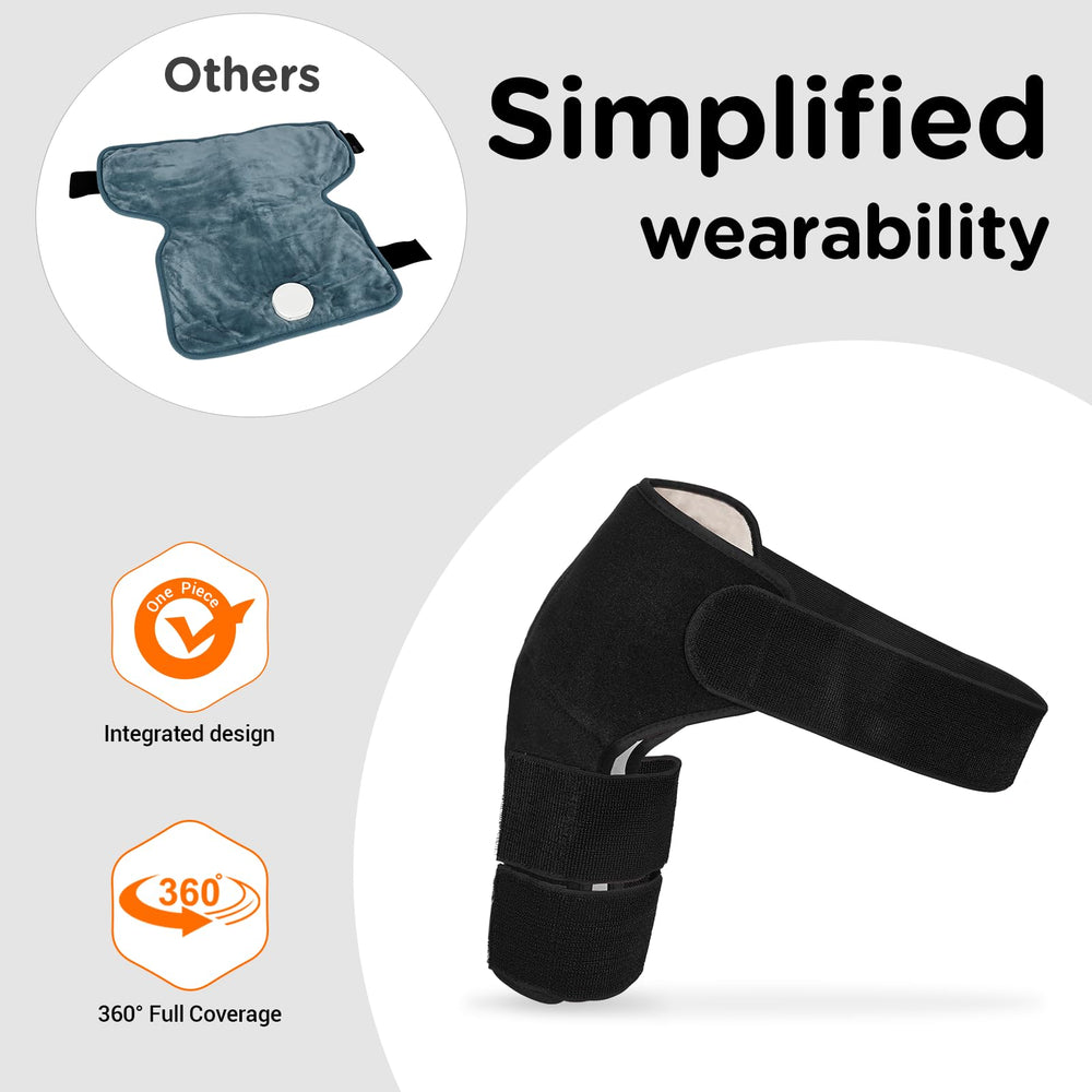 Comfytemp Heating Pad Controls, close-up, three-heat customization at hand